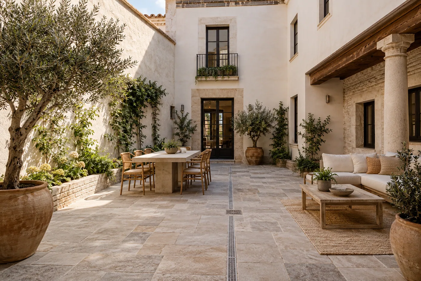 Patio exterior renovado, imagen de referencia
