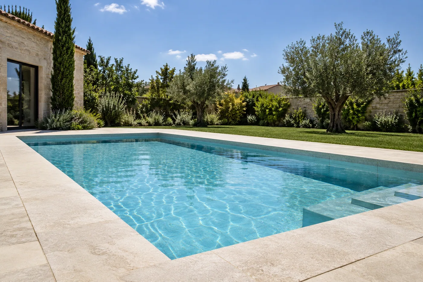 Piscina exterior renovada, imagen de referencia