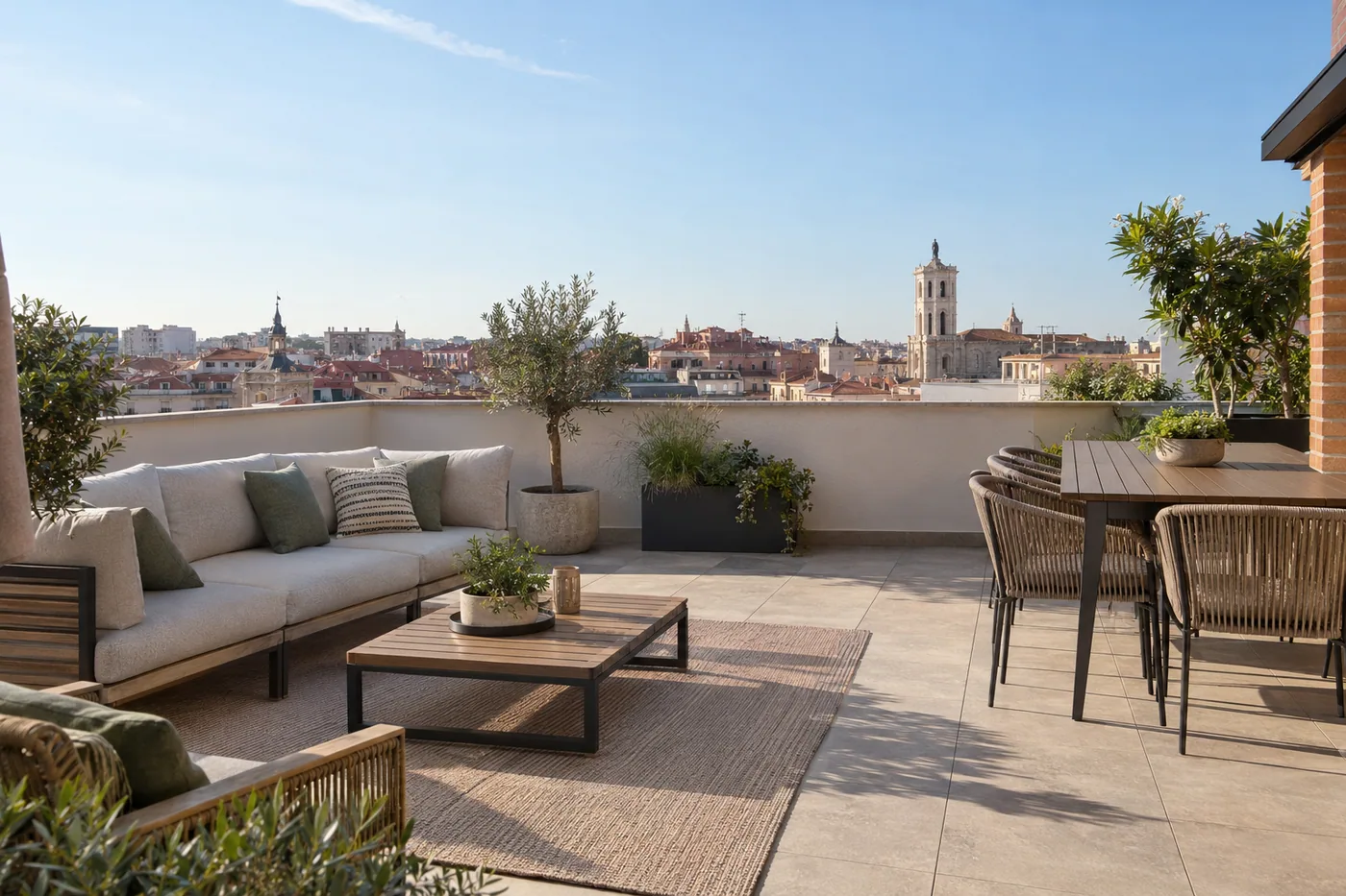 Terraza exterior renovada, imagen de referencia